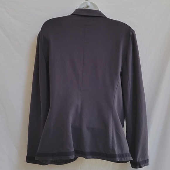 Lafayette 148 New York Gray Cotton Blend Blazer Jacket L - Picture 4 of 4